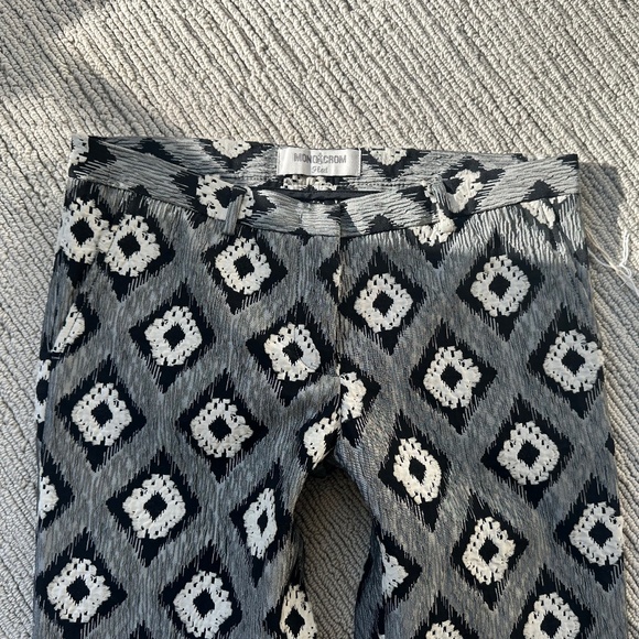 MONOCROM FLAT Unique Ikat Cuff Trim Pant Sz 27 NWT - Picture 2 of 4